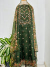 Unstitched Organza Digital Printed Suit with Original Mirror Work – Festive Beauty