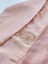 Tissue silk handwork a-line Kurti set