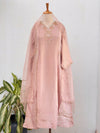Tissue silk handwork a-line Kurti set