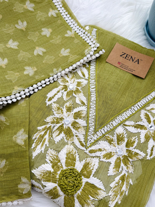 ✨ Jamdhani Cotton Unstitched Partywear Suit ✨