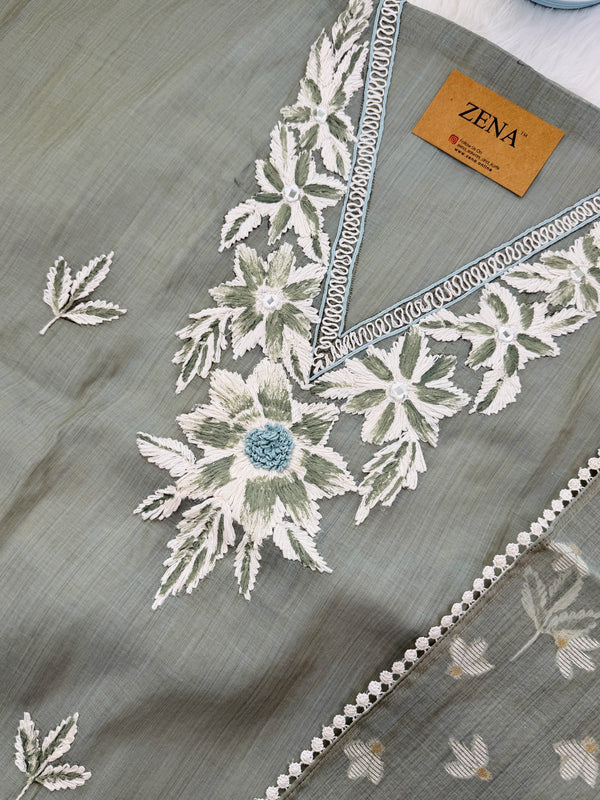 ✨ Jamdhani Cotton Unstitched Partywear Suit ✨