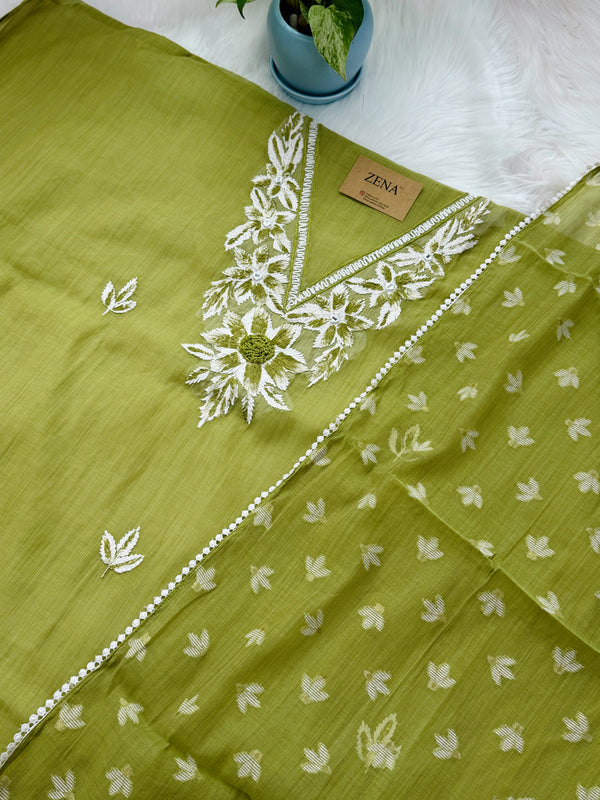 ✨ Jamdhani Cotton Unstitched Partywear Suit ✨