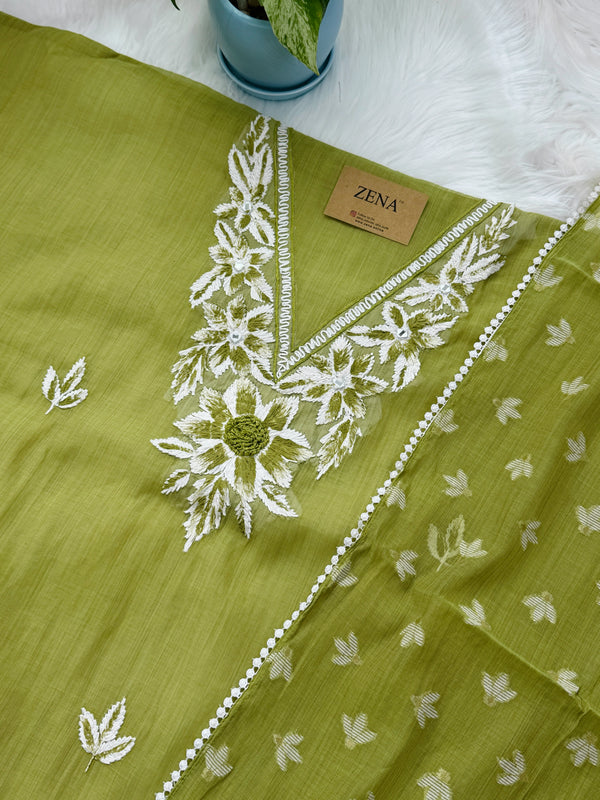 ✨ Jamdhani Cotton Unstitched Partywear Suit ✨