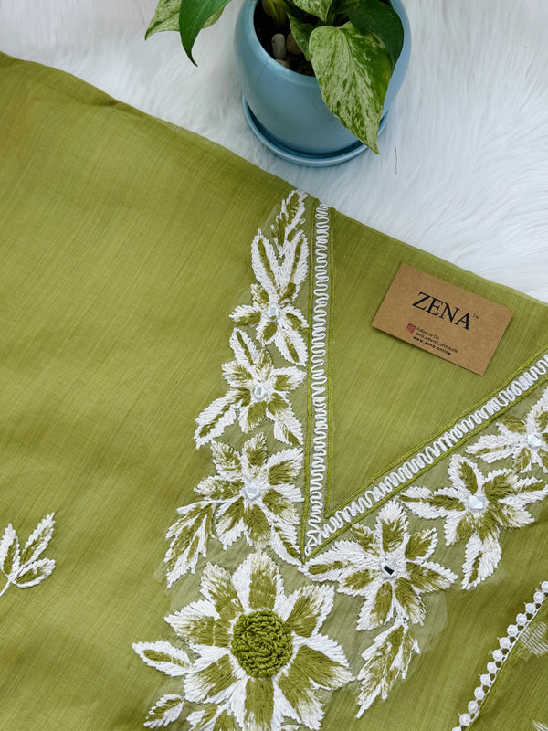 ✨ Jamdhani Cotton Unstitched Partywear Suit ✨