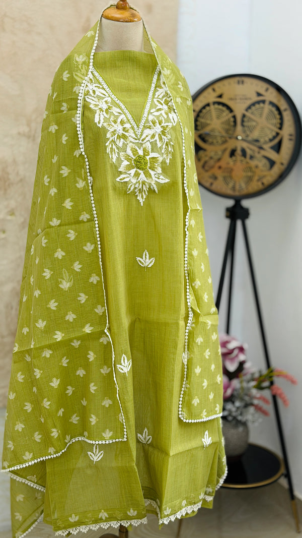 ✨ Jamdhani Cotton Unstitched Partywear Suit ✨