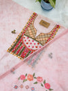 ✨ Linen Silk Hand-Embroidered Unstitched Suit with Kota Doria Dupatta ✨
