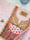 ✨ Linen Silk Hand-Embroidered Unstitched Suit with Kota Doria Dupatta ✨