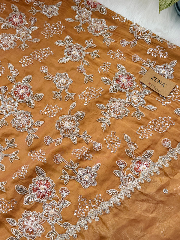 ✨ Premium Cosmo Tissue Silk Handwork Unstitched Suit ✨