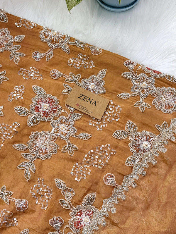 ✨ Premium Cosmo Tissue Silk Handwork Unstitched Suit ✨