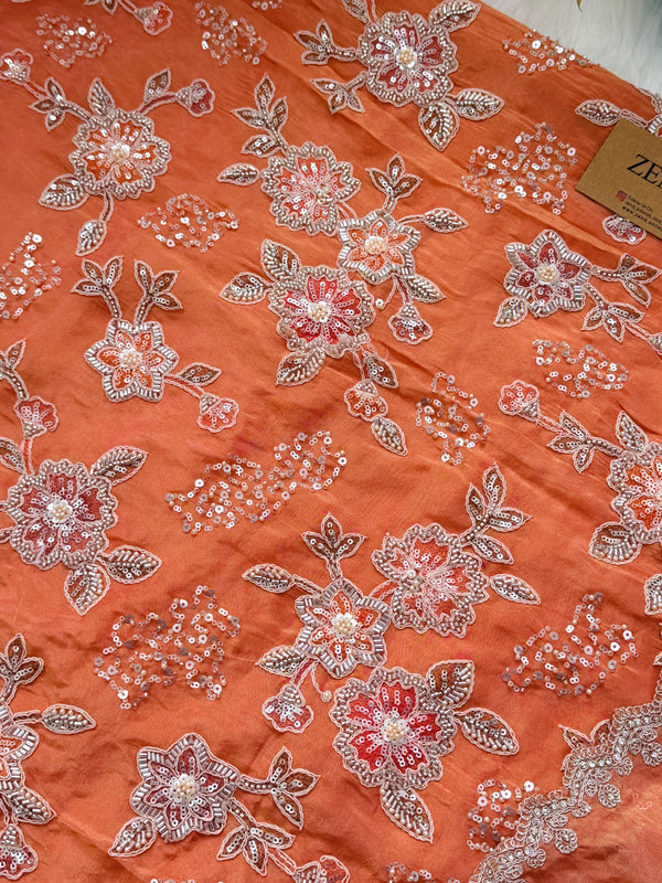 ✨ Premium Cosmo Tissue Silk Handwork Unstitched Suit ✨