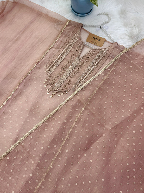 ✨ Tissue Silk Unstitched Partywear Suit ✨