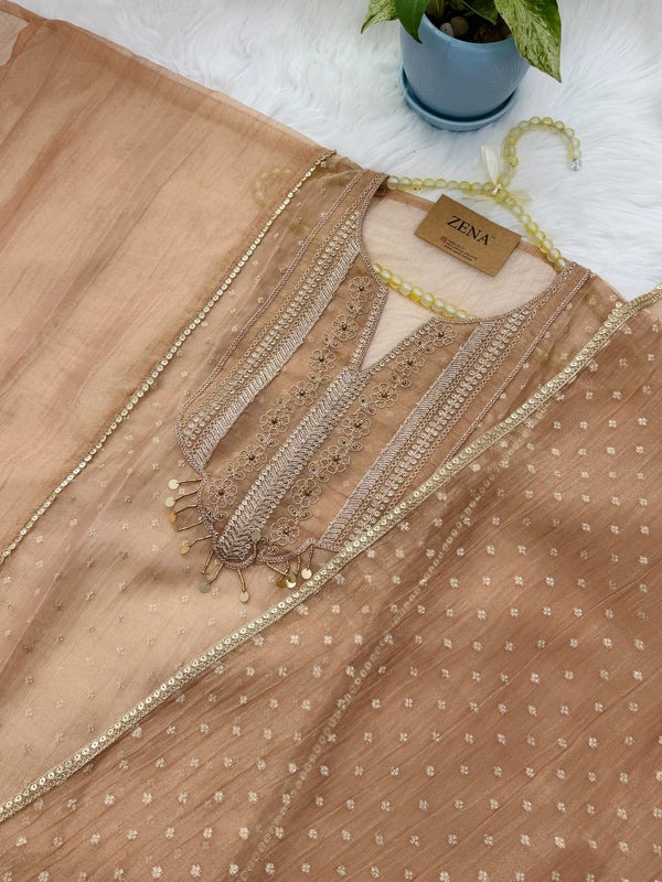 ✨ Tissue Silk Unstitched Partywear Suit ✨