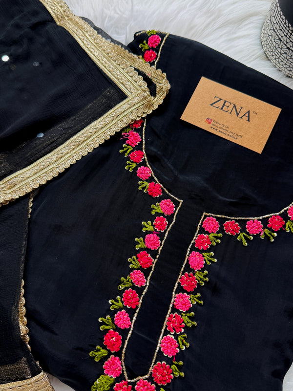 ✨ Crepe Hand-Detailed Unstitched Suit ✨