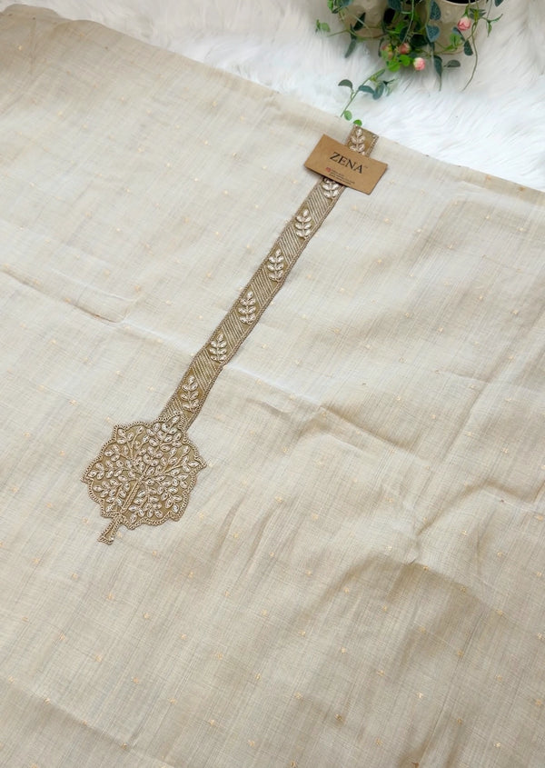 ✨ Linen Hand-Detailed Unstitched Suit ✨