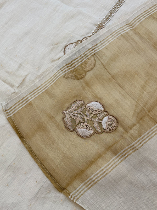 ✨ Linen Hand-Detailed Unstitched Suit ✨