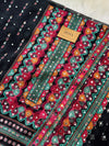 Shimmer Silk Digital Printed Mirror Work Unstitched Suit – Sparkle with Subtle Elegance