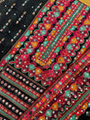 Shimmer Silk Digital Printed Mirror Work Unstitched Suit – Sparkle with Subtle Elegance