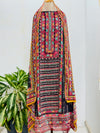 Shimmer Silk Digital Printed Mirror Work Unstitched Suit – Sparkle with Subtle Elegance