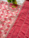 Premium Moga Silk Jacquard | Handwork Suit with Silk Georgette Dupatta