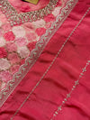 Premium Moga Silk Jacquard | Handwork Suit with Silk Georgette Dupatta