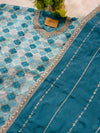 Premium Moga Silk Jacquard | Handwork Suit with Silk Georgette Dupatta