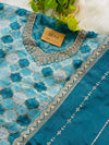 Premium Moga Silk Jacquard | Handwork Suit with Silk Georgette Dupatta