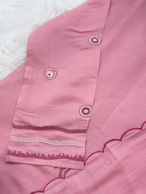 ✨ Mul Chanderi Appliqué Work Kurti Set ✨