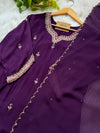 Pure Chinnon Handwork Party-Wear Suit – Celebrate in Effortless Elegance
