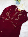 ✨ Velvet Handwork Partywear Kurti Set with Georgette Dupatta ✨