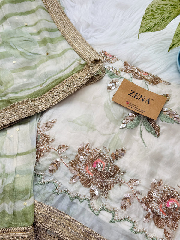 ✨ Crepe Hand-Detailed Unstitched Suit ✨