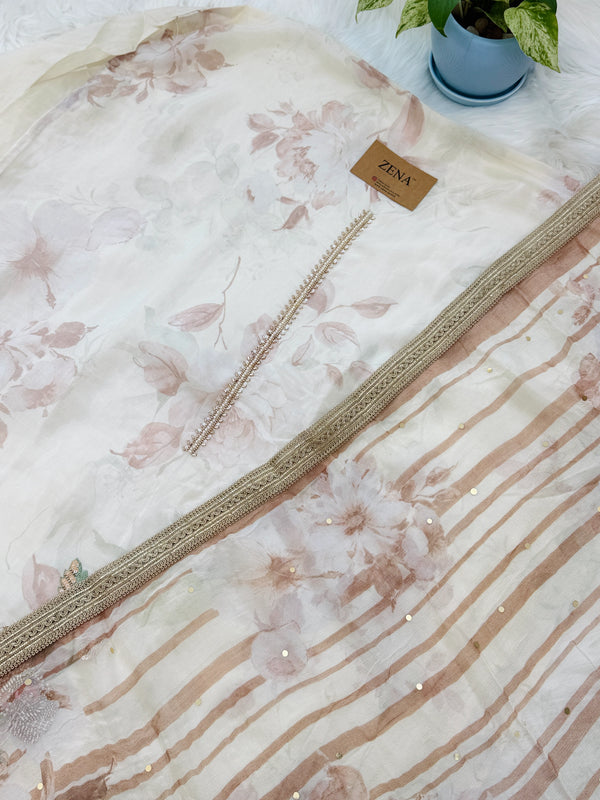 ✨ Crepe Hand-Detailed Unstitched Suit ✨