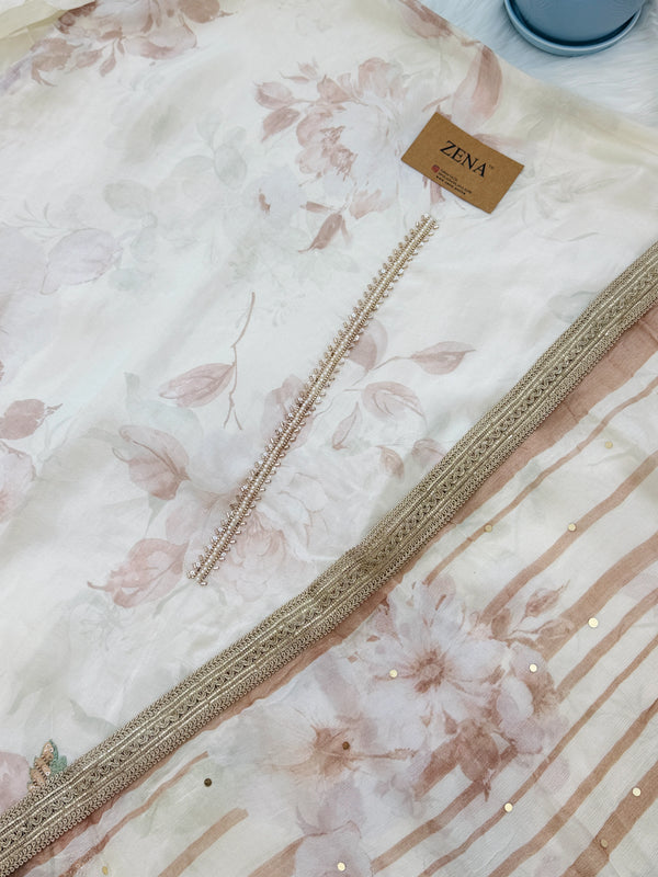 ✨ Crepe Hand-Detailed Unstitched Suit ✨