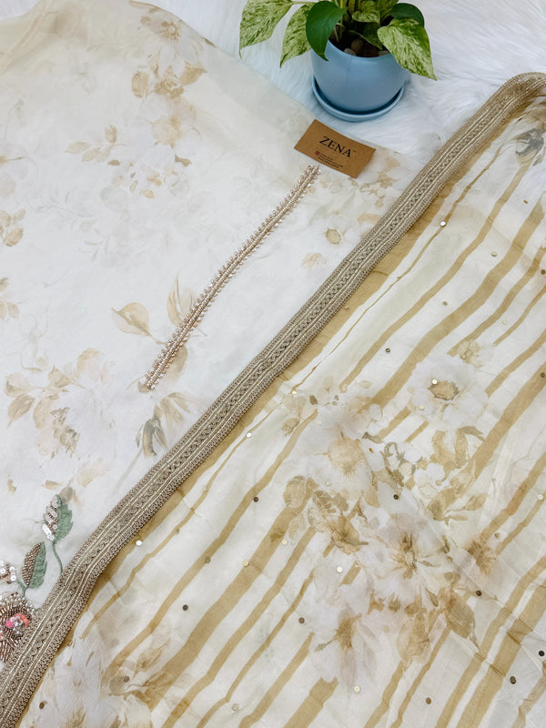 ✨ Crepe Hand-Detailed Unstitched Suit ✨