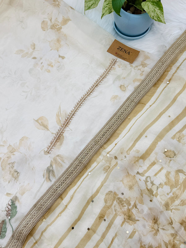 ✨ Crepe Hand-Detailed Unstitched Suit ✨