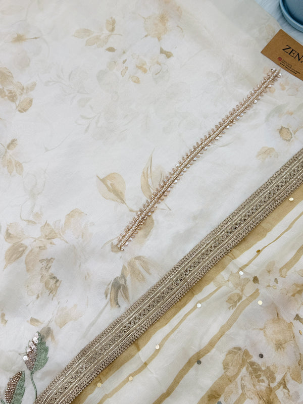 ✨ Crepe Hand-Detailed Unstitched Suit ✨