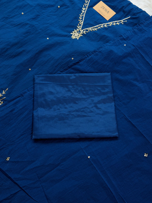 ✨ Mul Chanderi Hand Detailed Unstitched Suit ✨