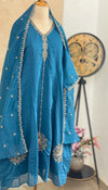 ✨ Premium Mul Chanderi Handwork A-Line Kurti Set ✨