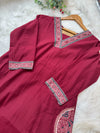 ✨ Glass Chanderi A-Line Kurti Set ✨