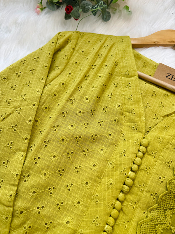✨ Pure Cotton Hacoba A-Line Kurti Set ✨