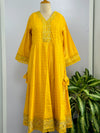 Radiant Reflections – Cotton Hacoba Mirror Work Anarkali Suit