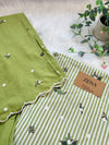Unstitched Pure Cotton Kurti Set – Top, Bottom & Dupatta 🌿