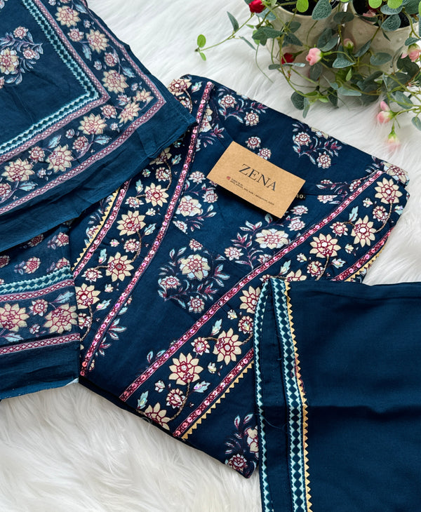 Pure Cotton Hand-Detailed Kurti Set