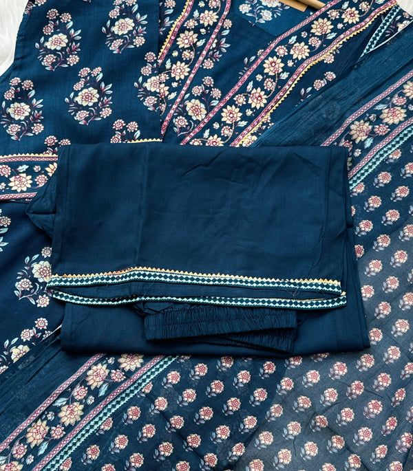 Pure Cotton Hand-Detailed Kurti Set