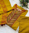✨ Pure Cotton Mirror Work Slitted Kurti Set ✨