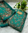 Unstitched Organza Digital Printed Suit with Original Mirror Work – Festive Beauty