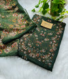Unstitched Organza Digital Printed Suit with Original Mirror Work – Festive Beauty