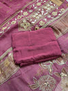 ✨ Pure Crepe Handwork Unstitched Suit ✨