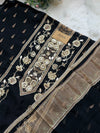 ✨ Pure Crepe Handwork Unstitched Suit ✨