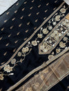 ✨ Pure Crepe Handwork Unstitched Suit ✨