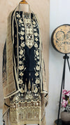 ✨ Pure Crepe Handwork Unstitched Suit ✨